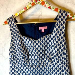 Lilly Pulitzer Navy Blue Sheath Dress